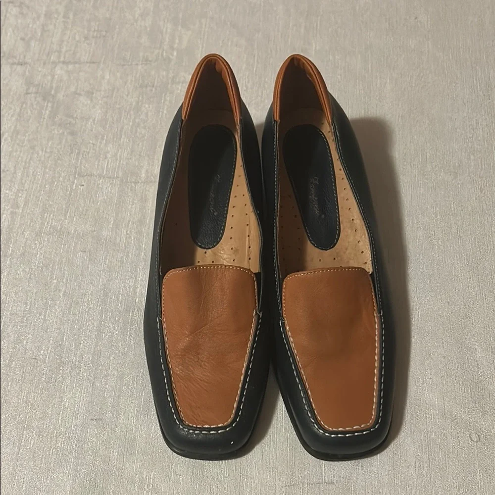 Giorgio Famponi Black and Brown Loafers - Picture 1 of 6